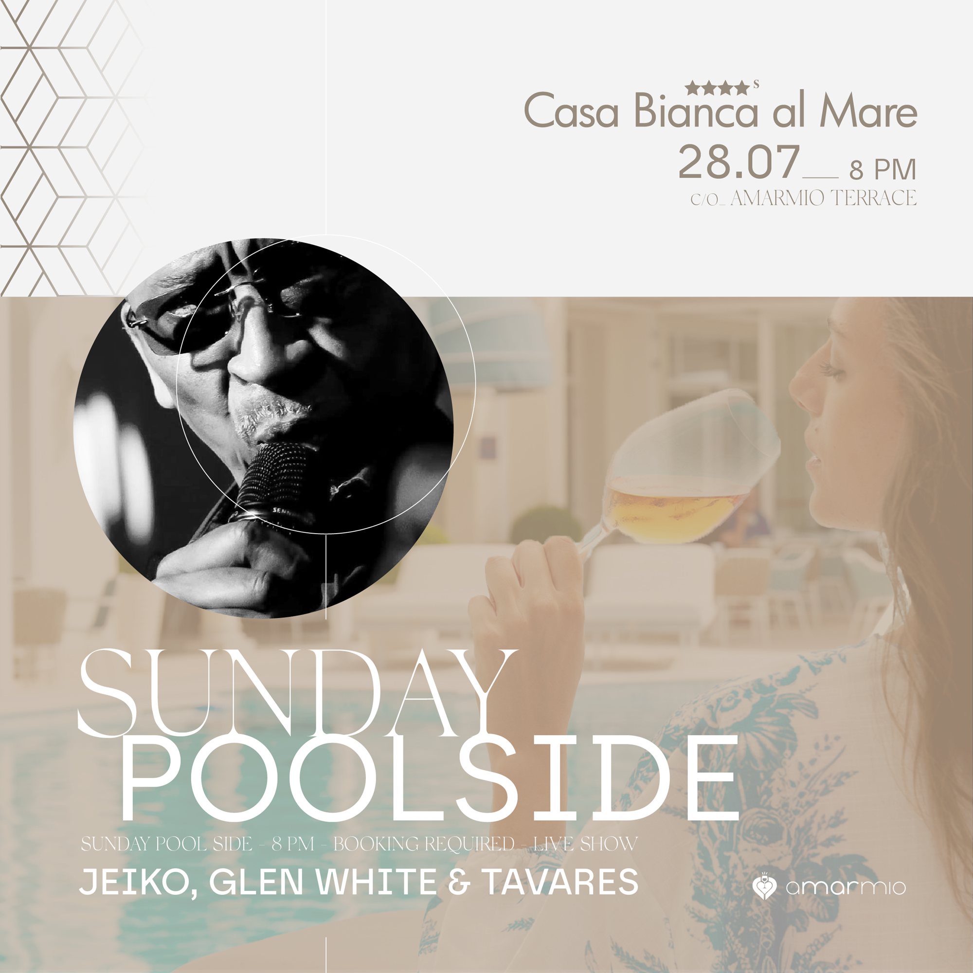 JEIKO - GLEN WHITE & ANDRE' TAVAREZ | DOMENICA 28 LUGLIO | AMARMIO 